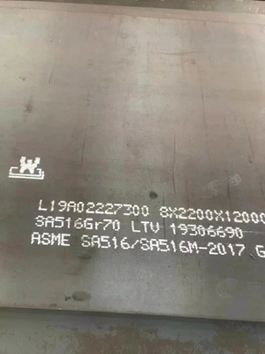 Piatto del acciaio al carbonio del grado 70 di ASME SA516, piatto d'acciaio laminato a caldo per la caldaia