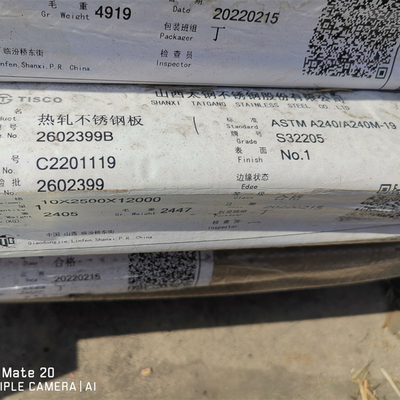Piatto 2205 di acciaio inossidabile del duplex dell'en 10088-2 (X2CrNiMoN22-5-3/1,4462)