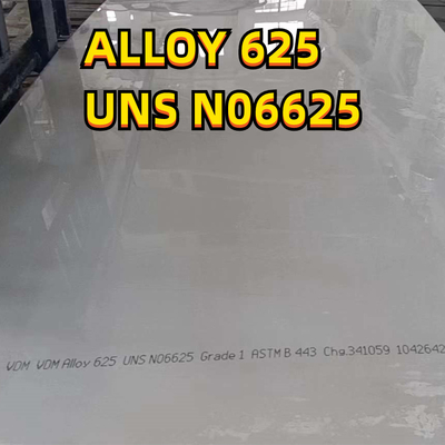 Piatto termoresistente UNS N06625 Inconel dell'acciaio legato del nichel 625 3.0*1219*3048mm