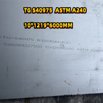 Composizione chimica 40.0mm di acciaio inossidabile S40975 nella scheda di dati laminata a caldo del piatto