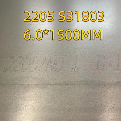 Sig. 0175 dei piatti S31803 S32205 la NACE dell'acciaio inossidabile di Astm A240 X 6000 x 1500 8mmthk