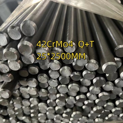 42CrMo4 Q+T Φ25x2500mm Barra di acciaio di lega a freddo 42CrMo4 Normalizzato Estinto
