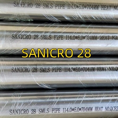 SANICRO 28 UNS N08028/W. Nr. 1.4563 SMLS PIPE Lega 28 Tubi in acciaio inossidabile 114*5*6000