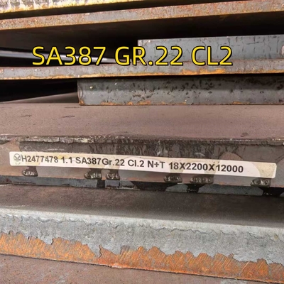 SA387Gr22 CL2 Caldaia e vascello a pressione N+T Piastra di acciaio 18*2200*12000MM