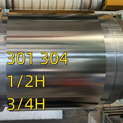 JIS G4313-2011 Standard SUS301 SUS304 CSP H 3/4H 1/2H Strisce in acciaio inossidabile 0,5-2 mm