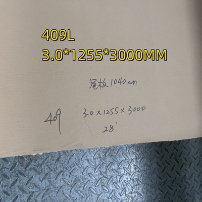 ASTM A240 Grade 409L 1.4512 3,0-12 mm SUS409 Placca di acciaio inossidabile laminata a caldo NO 1 Finitura