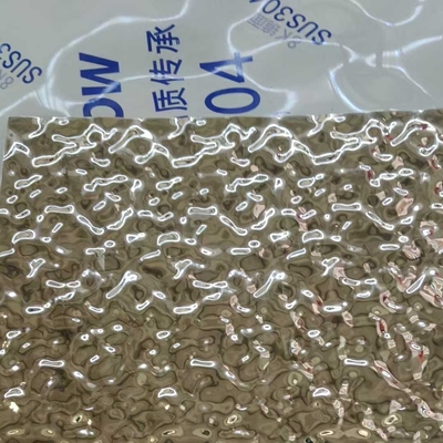 Metallo 304 201 Acciaio inossidabile Acqua Ripple Sheet Parete Metallo pannello decorativo 0.6 * 1219 * 2438mm