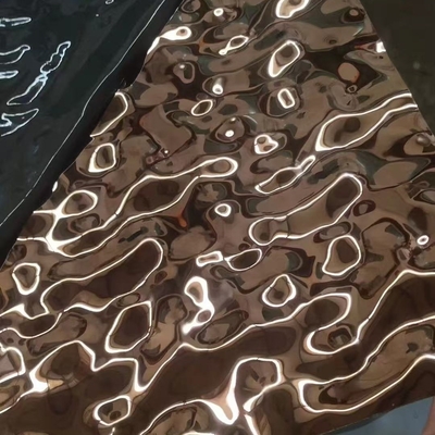 Personalizza grande onda di acqua ondulata lamiera in acciaio inossidabile per il pannello di parete Hotel Decorazione del soffitto