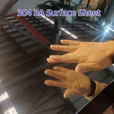 304 BA Superficie dello specchio DIN1.4301 lamiera di acciaio inossidabile metallico 0.6mm 1220*2440mm
