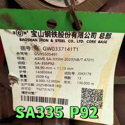 Tubo di acciaio in lega ferritica senza saldatura 89*11,13 mm per il servizio ad alta temperatura