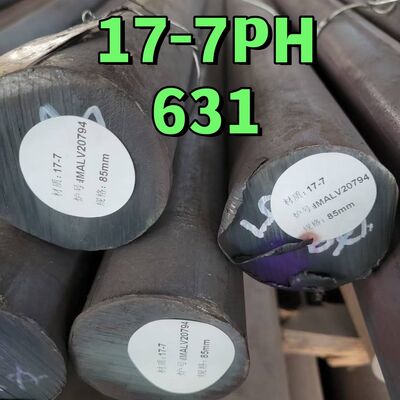 Tecnica di forgiatura / laminatura a caldo ASTM A564 SUS631 17-7PH DIN1.4568 Barra rotonda in acciaio inossidabile con trattamento termico