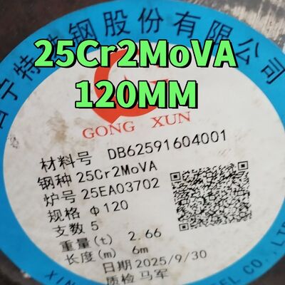 Barra tonda in acciaio legato 25Cr2MoVA diametro 120mm lunghezza 6000mm acciaio resistente al calore laminato a caldo per bulloni ad alta temperatura