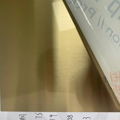 Linea sottile dell'oro/strato di acciaio inossidabile specchio 1219x2438mm dell'oro