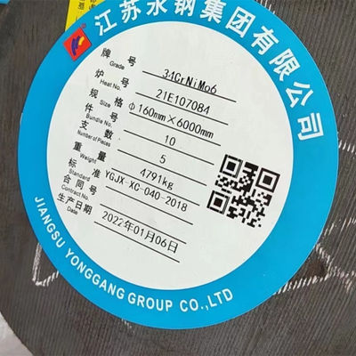 Stagno rotondo in acciaio laminato a caldo 34CrNiMo6 DIN 1.6582 EN 10083 Stagno in lega forgiata