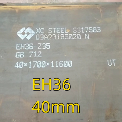 EH36 Piastre di acciaio rettangolari ad alta trazione per la costruzione navale LR ABS 30 mm 70 mm Piastra circolare