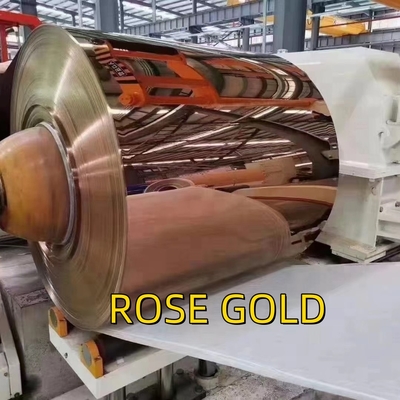 ROSE GOLD 0.5*1220x2440mm Acciaio inossidabile Piastra di specchio liscio per la decorazione del soffitto