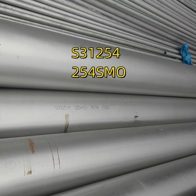 UNS S31254 (254SMO) Tubo senza cuciture OD: 38,1 mm Spessore del tubo: 3 mm Lunghezza 6M