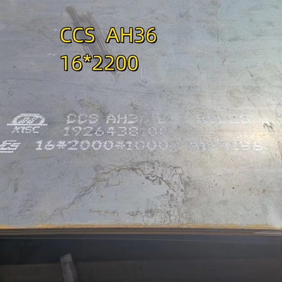 Scale della piastra di acciaio ad alta resistenza AH36: 50mmT x 2438mmW x 1500mmL Piastra di acciaio per navi CCS LR BV Classe per la marina