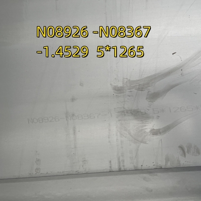 N08926 N08367 DIN1.4529 Piastra in acciaio inossidabile 5*1265*6000mm NO.1 AL-6XN Lega incolorata 25-6Mo