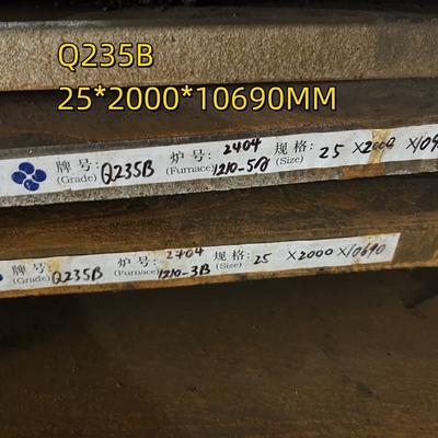 Placca di acciaio al carbonio spessore 3-60 mm laminata a caldo Q235 S235JR SS400 per la struttura