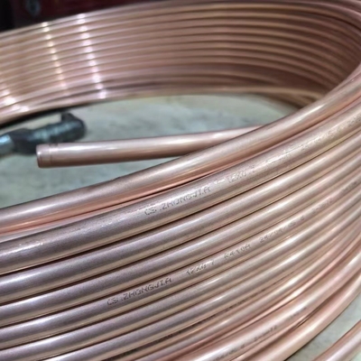Tubo di rame puro 99,9% JIS H3300 OD 1 1/4 ′′ x spessore 2 mm x L 3500 mm Tubo di rame rosso 9.5*1.5