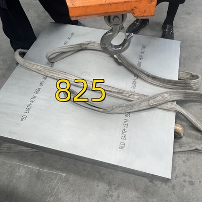 Dimensione della piastra: 4 ′ x 8 ′ x 10 mm di spessore Materiale grado Inconel 825 Piastra di acciaio in lega