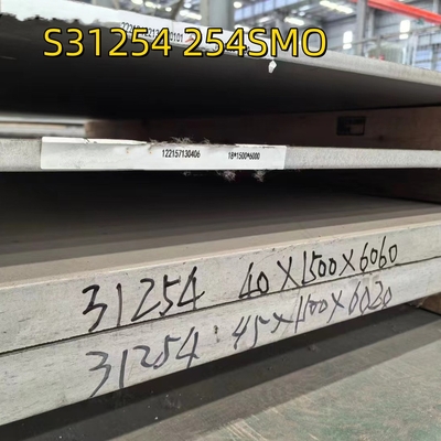 ASTM A240 SS 254SMO S31254 Spessore 6 mm x 4' x 8 Piastra in acciaio inossidabile DIN 1.4547 F44 40*1500*6000MM