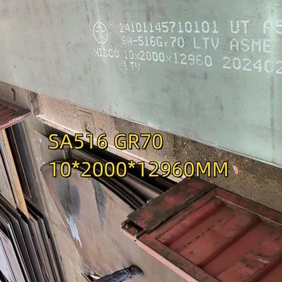 Piastra di acciaio al carbonio ASTM A-516 Gr 70 (larghezza 6 ft x lunghezza 40 ft) Spessore 3/8 IN Secondo EN10204 3.1 Cert