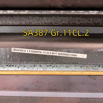 SA387 Gr.11CL.2 Piastra di acciaio da caldaia 25*2000*12000MM Piastra di acciaio in lega molle di cromo