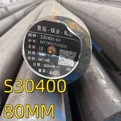 ASTM A276 Grado 304 SS304 S30400 1.4301 Barra rotonda lucida lucidata OD 150MM