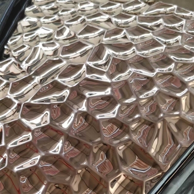 SUS304 Ripple Effect Mirror Sheet 201 304 pannello in acciaio inossidabile 0.5*1220*3000mm