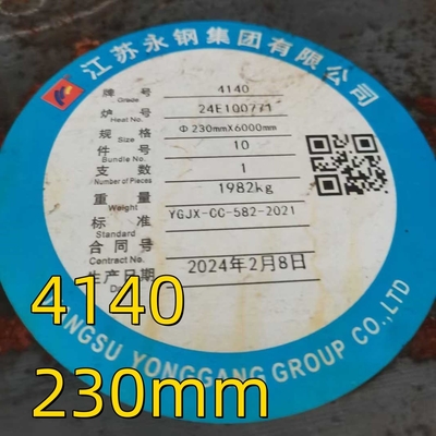 AISI 4140 Scm440 42CrMo4 1.7225 QT Leghe rotonde di acciaio forgiato laminato a caldo OD 290mm