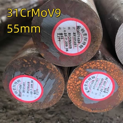 Materiale 31crmov9 din 1.8519 en 10085-2001 barre rotonde di acciaio legato laminato a caldo di diametro 55 mm