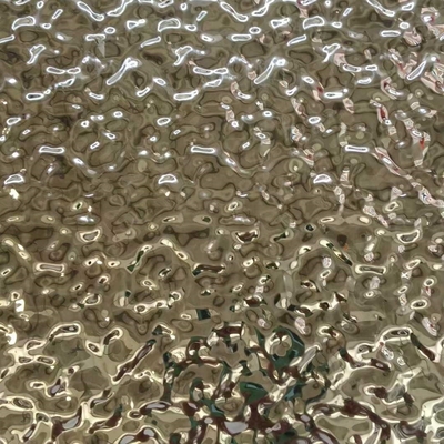 Decorazione SUS304 Acciaio inossidabile Acqua Ripple Sheet Panel Specchio nero lucidato