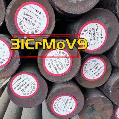 31crmov09 Q+T 1.8519 Leghe di acciaio a barre rotonde 30-500 mm laminate a caldo e forgiate