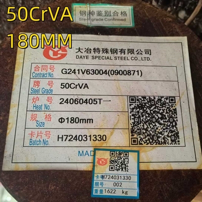 Acciaio a molla forgiato ASTM AISI 6150 51CRV4 Sup10 50crva Barra rotonda di acciaio in lega 180MM