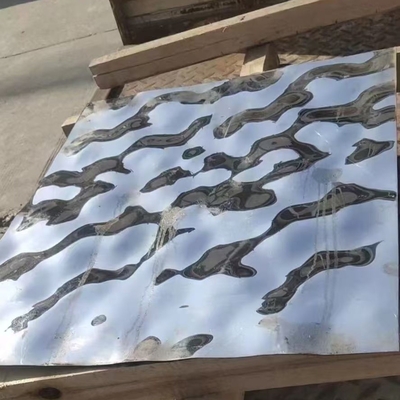 Finitura di lucidatura Stampato in rilievo Acqua ondulazione lamiere di metallo Wave