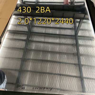 1.2mm 430 BA lamiera di acciaio inossidabile lucidata e lamiera laminata a freddo SUS 430 SS