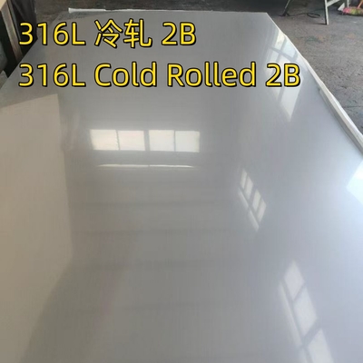 Lamiera laminata a freddo 316L ASTM A240 AISI316L DIN1.4404 Lamiera metallica in acciaio inossidabile 1.0*2000*3000