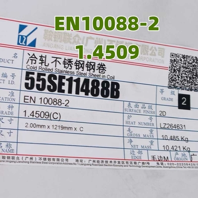 DIN 1.4509 EN10028-1 Lamiera in acciaio inossidabile AISI 441 1.0*1220*2440MM Con certificato 3.1