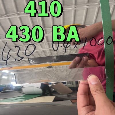 12X17/430/1.4016 AISI 430 Coil in acciaio inossidabile laminato a freddo 0.4*1000mm Larghezza SUS430 Superficie BA