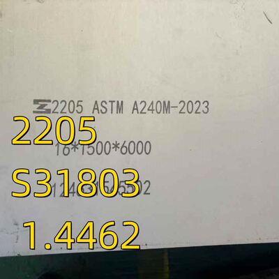 ASTM A182 F51 Piastra di acciaio inossidabile 38*1220*2440mm S31803 1.4462 Piastra di acciaio duplex