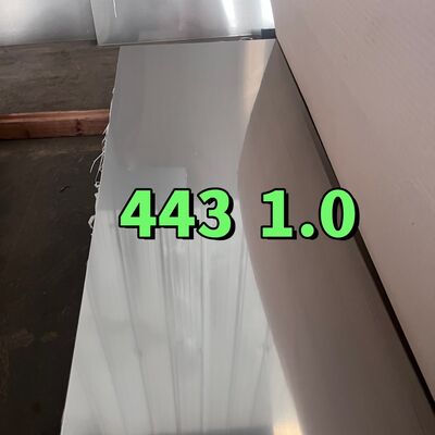 ASTM A240 laminato a freddo SUS443 UNS S44330 DIN1.4611 X2CrTi21 Strato di acciaio inossidabile 1.2*1220mm