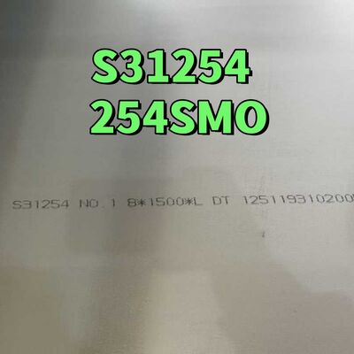 254SMO S31254 Super austenitico lamiera di acciaio inossidabile 1.4547 6 Legatura di molibdeno per apparecchiature di desalinizzazione dell'acqua di mare