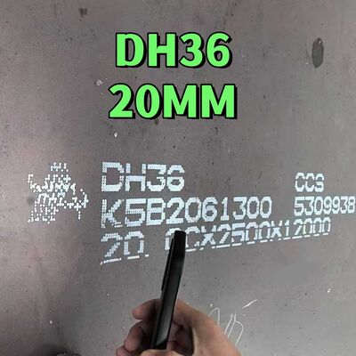 Lastra d'acciaio per costruzioni navali DH36 con resistenza allo snervamento di 355 MPa e lastra d'acciaio strutturale per scafi testata all'impatto