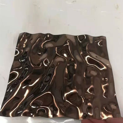 Decorazione onde d'acqua SUS304 pannello in acciaio inossidabile foglio specchio argento lucidato