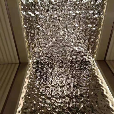 Decorazione onde d'acqua SUS304 pannello in acciaio inossidabile foglio specchio argento lucidato