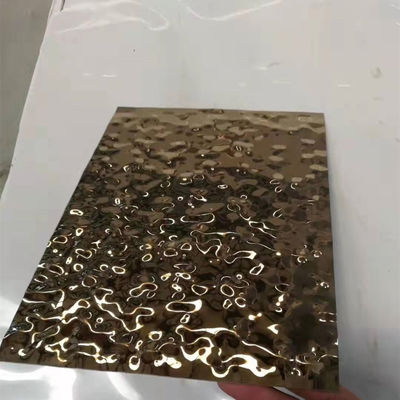 Decorazione onde d'acqua SUS304 pannello in acciaio inossidabile foglio specchio argento lucidato
