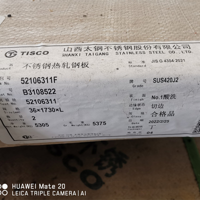 30Cr13/ EN 1.4028 / DIN X30Cr13 / JIS SUS 420J2 Piastra in acciaio inossidabile per strumenti chirurgici